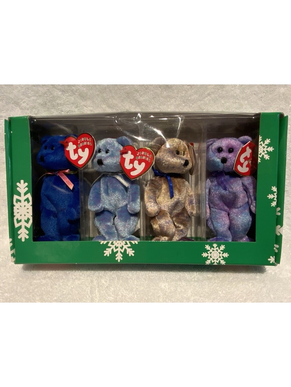 Jingle Beanies Collection ‘Chubby Edition’ 4 Holiday Ornaments - In Original Box